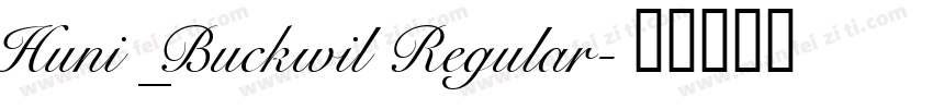 Huni_Buckwil Regular字体转换